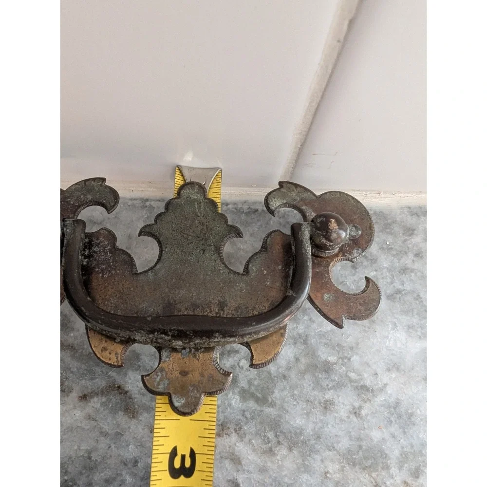 3.5in Brass Handle Bail Drawer Pull - VTG